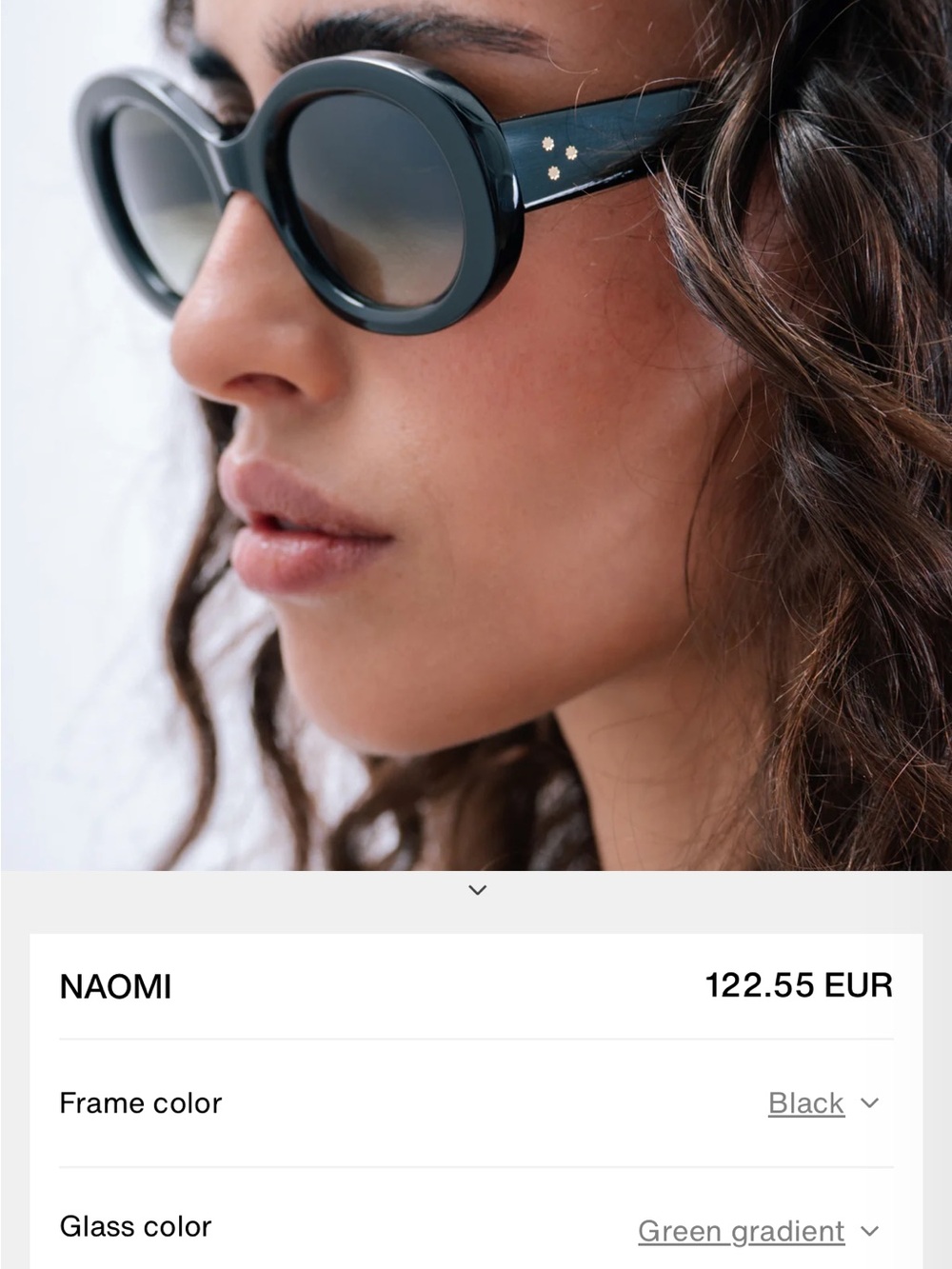 Rendel Naomi Black Sunglasses with Green Gradient Lenses